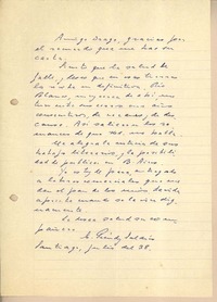 [Carta] 1938 julio, Santiago, Chile [a] Gonzalo Drago