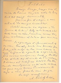 [Carta] 1960 ene. 25, Santiago, Chile [a] Gonzalo Drago