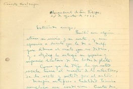[Carta] 1937 ago. 23, Almendral de San Felipe, Chile [a] Gonzalo Drago