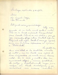 [Carta] 1953 sep. 4, Santiago, Chile [a] Gonzalo Drago
