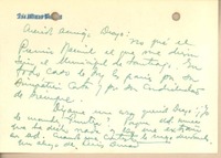 [Tarjeta] c.1951, Santiago, Chile [a] Gonzalo Drago