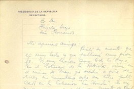 [Carta] 1946 may. 11, Santiago, Chile [a] Gonzalo Drago