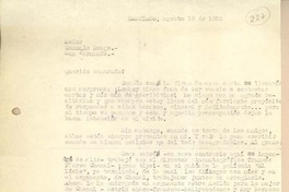 [Carta] 1952 ago. 19, Santiago, Chile [a] Gonzalo Drago