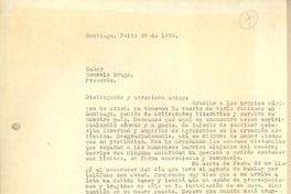 [Carta] 1959 jul. 29, Santiago, Chile [a] Gonzalo Drago