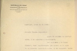 [Carta] 1940 abr. 14, Santiago, Chile [a] Gonzalo Drago