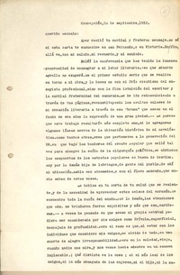 [Carta] 1952 sep. 10, Concepción, Chile [a] Gonzalo Drago