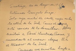 [Carta] 1958 may. 20, Santiago, Chile [a] Gonzalo Drago