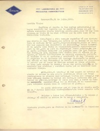 [Carta] 1952 jul. 31, Concepción, Chile [a] Gonzalo Drago