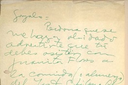 [Carta] c.1962 oct. 6, Santiago, Chile [a] Gonzalo Drago