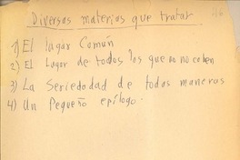 Diversas materias