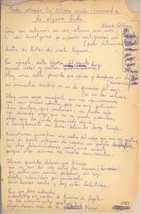 Nada atiende tu última visión invocada de alguna duda