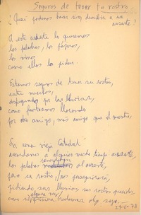 Seguros de tener tu rostro