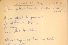 Seguros de tener tu rostro