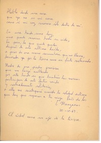 [Hablo desde una casa...]