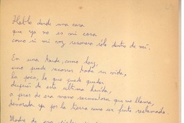 [Hablo desde una casa...]