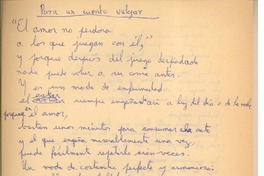 Para un cuento vulgar