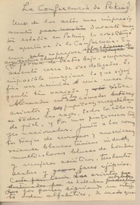 La conferencia de Peking