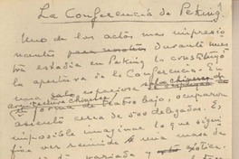 La conferencia de Peking