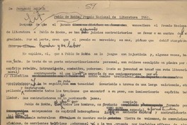 Pablo de Rokha Premio Nacional de Literatura