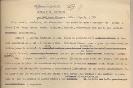 Gracia y el forastero por Guillermo Blanco