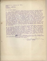 [Carta] 1956 febrero 21, Temuco, Chile [a] Fernando Santiván