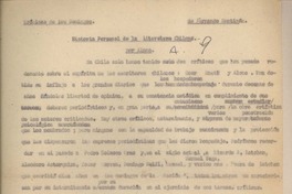 Historia personal de la literatura chilena por Alone