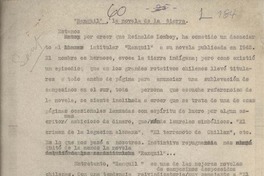 Ranquil: novela de la tierra por Reinaldo Lomboy