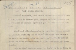 Primicias de oro de indias por José Santos Chocano