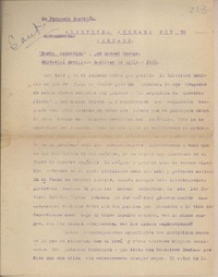 Argentina juzgada por un peruano