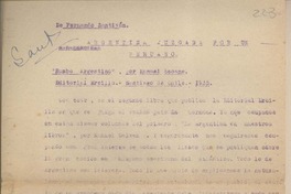 Argentina juzgada por un peruano