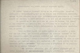 Presentación de Aurelio Pinochet Alvis