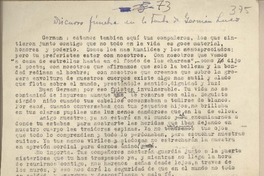 Discurso fúnebre en la tumba de Germán Luco