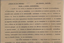 Viejas y nuevas universidades