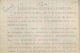 Santiago, ciudad moderna