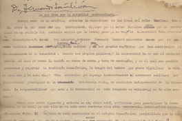 Lo que debe ser la autoridad universitaria