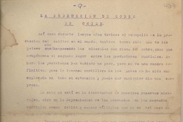 La producción de cobre en Chile