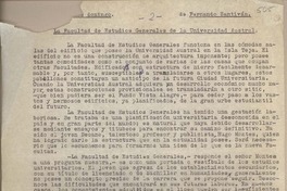 La Facultad de estudios generales de la Universidad Austral