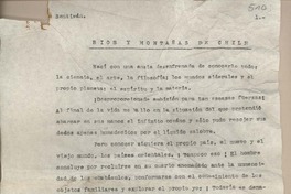 Ríos y montañas de Chile