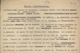 Viajes presidenciales