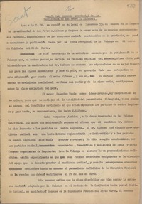 Sesión del comando provincial de la candidatura de don Pedro E. Alfonso