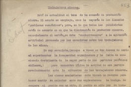 Trabajadores mineros