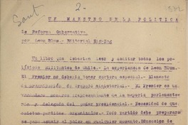 Un maestro de la política