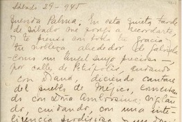 [Carta] 1945 [jul.?] 29, [Uruguay?] [a] Palma [Guillén]