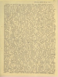 [Carta] 1943 abr. 29, México [a] [Gabriela Mistral]