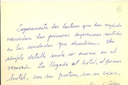 [Seguramente los lectores que han viajado...]