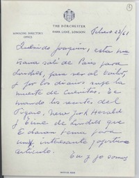 [Carta] 1961 feb. 23 Londres [a] Joaquín Edwards Bello