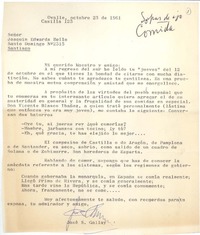 [Carta] 1961 oct. 25 Ovalle, Chile [a] Joaquín Edwards Bello