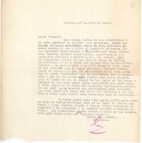 [Carta] 27 may. 1946, Santiago, Chile [a] Joaquín Edwards Bello