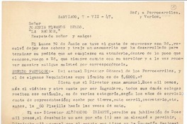 [Carta] 1947 jul. 7, Santiago, Chile [a] Joaquín Edwards Bello