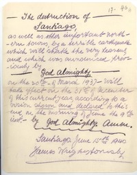 The destruction of Santiago